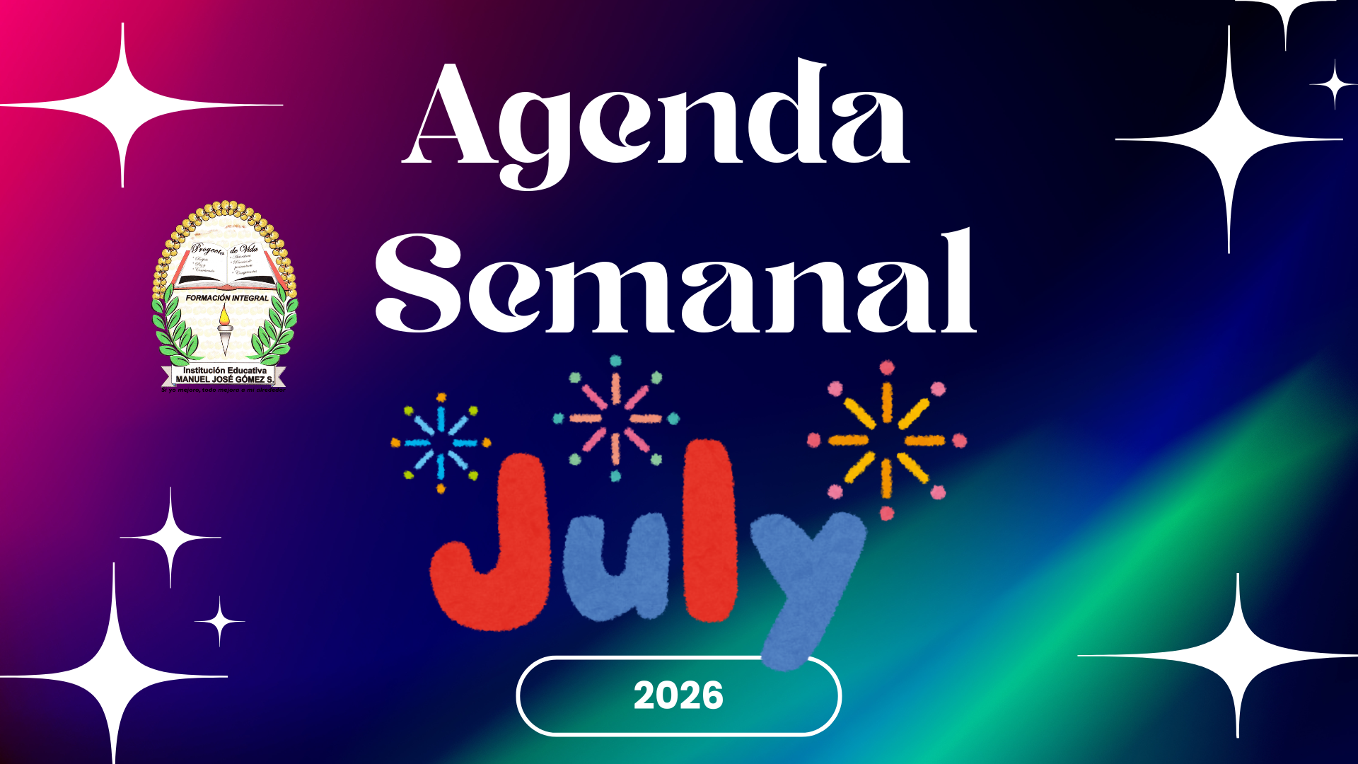 Agenda semanal Julio